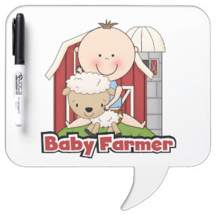 Baby Farmer With Sheep Dry Erase Board