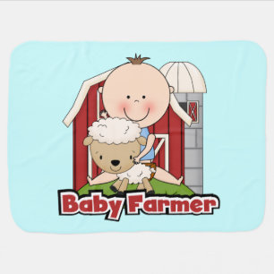 Baby Farmer With Sheep Swaddle Blanket