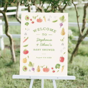 Baby Farmer's Market Vegetable Garden Welcome Sign