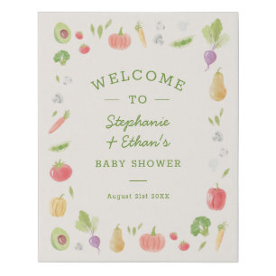 Baby Farmer's Market Vegetable Garden Welcome Sign