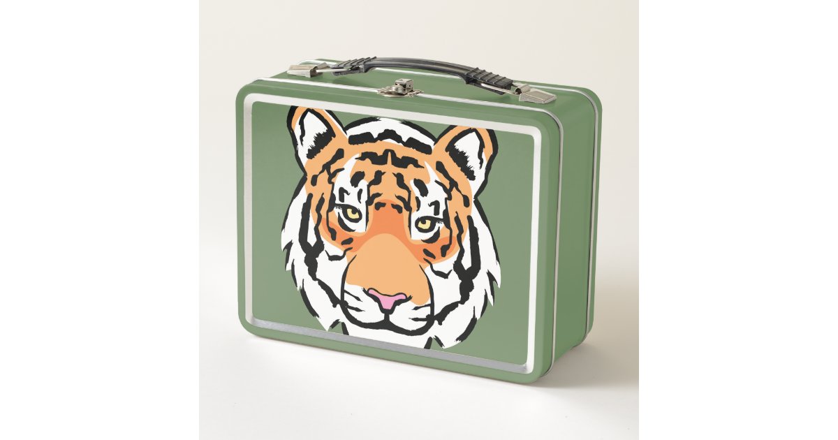 Blue White Tiger Lunch Box, Zazzle