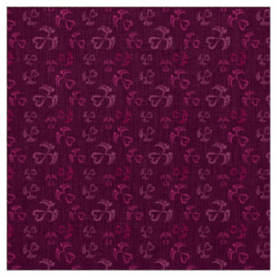 Baby Feet and Hearts in pink glitter Fabric