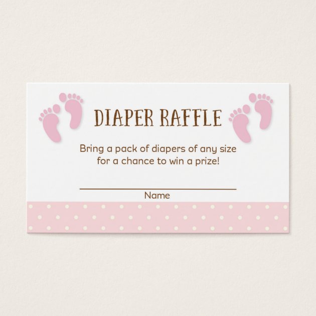 Baby Feet Baby Shower Diaper Raffle Tickets