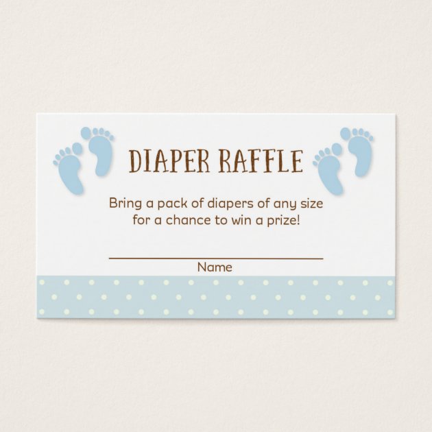 Baby Feet Baby Shower Diaper Raffle Tickets