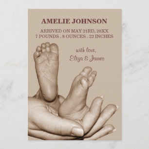 Baby feet Birth Announcement