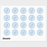 Baby Feet Blue Envelope Seal Stickers