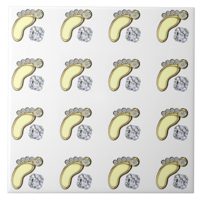 Baby Feet Ceramic Tile (Front)