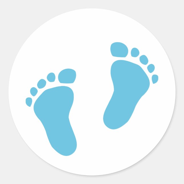 Baby feet classic round sticker (Front)