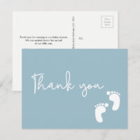 Baby Feet Dusty blue minimal Modern baby shower