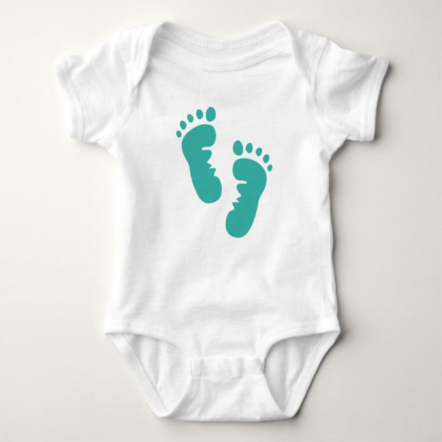 Baby Feet Foot Print Bodysuit (Front)