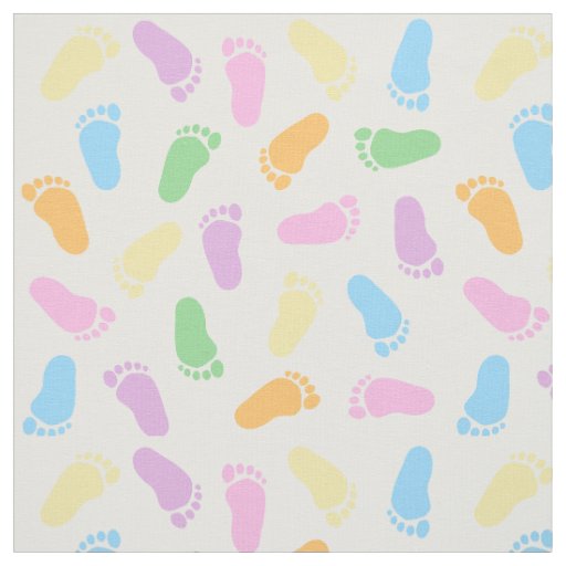 Baby feet footprints Fabric