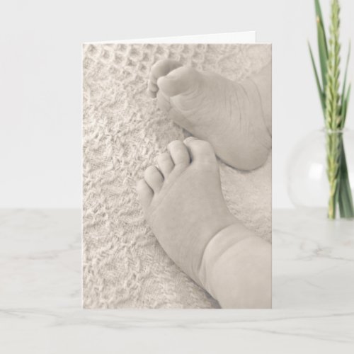 Baby Feet for New Grandchild Card