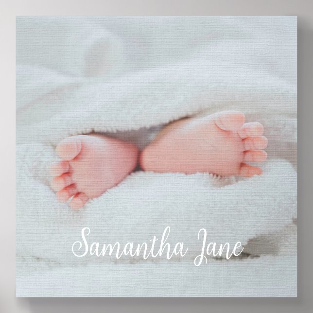 Baby Feet Hands Face Custom  Foam Core Photo Tile (Front Set)