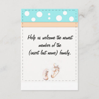 Baby feet invite