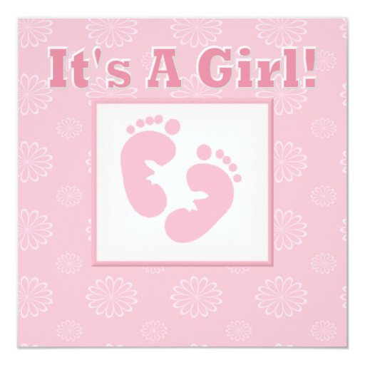 It's A Girl Baby Shower Invitations 2