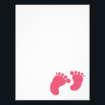 baby feet letterhead<br><div class="desc">letterhead with baby infant feet design</div>