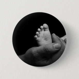 baby feet pinback button