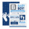 Baby Feet Poster Style Boy Shower Invitation 3