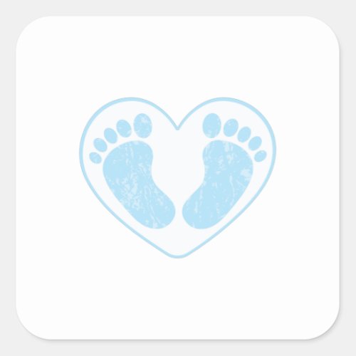 Baby feet square sticker