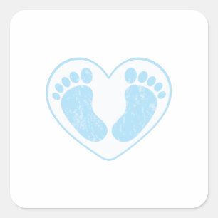Baby feet square sticker