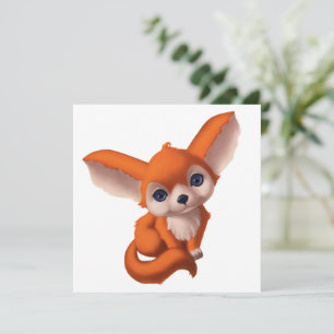 Baby Fennec Fox Holiday Card