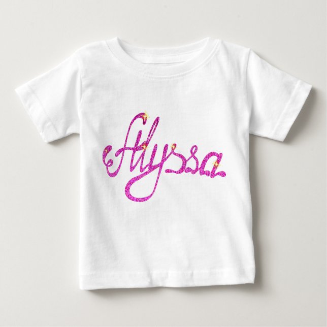 Baby Fine Jersey T-Shirt Alyssa name (Front)