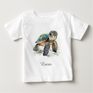 Baby Fine Jersey T-Shirt Sea Animal Turtle