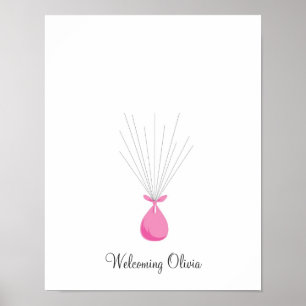 Baby Fingerprint Balloons - Pink Poster