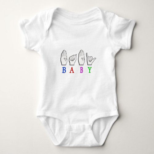 BABY FINGERSPELLED ASL NAME SIGN BABY BODYSUIT