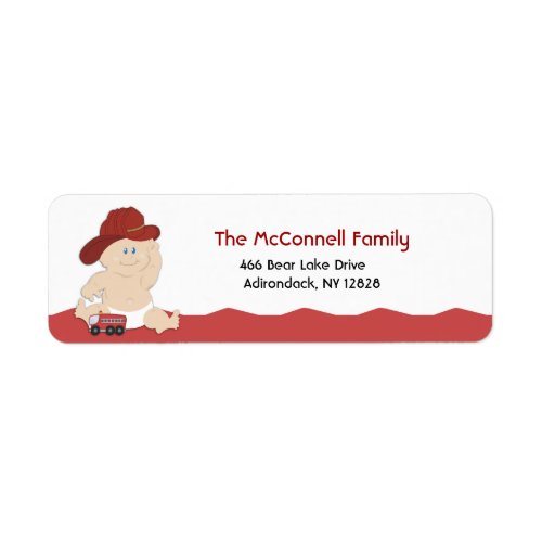 BABY FIRE FIGHTER PRINTABLE ADDRESS LABELS
