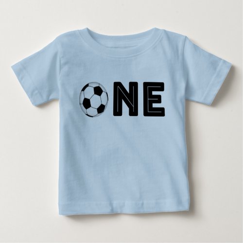 Baby First Birthday Soccer Themed Shirt