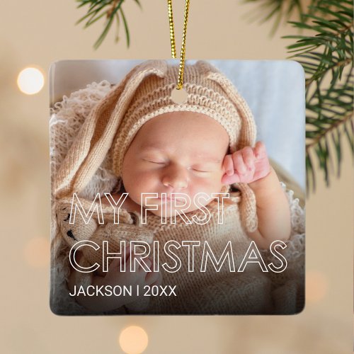 Baby First Christmas Ceramic Ornament