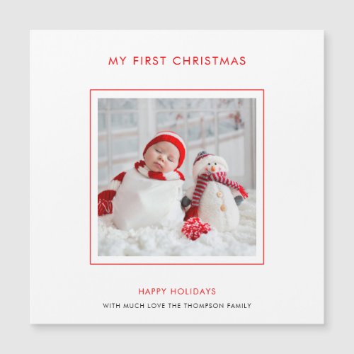 Baby First Christmas Custom Minimalist Holiday