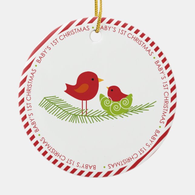 Baby First Christmas Customizable Ornaments (Front)
