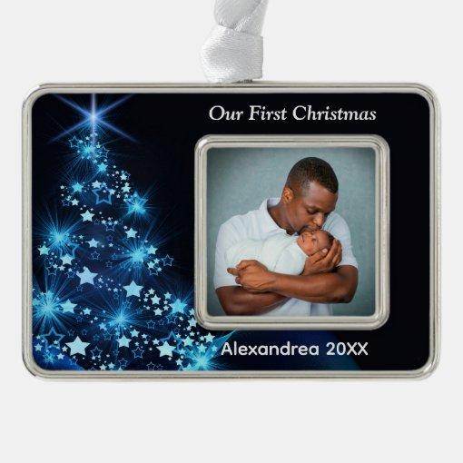 Second Ave Weihnachtskarte 'First Christmas As A Family Of 4' – Premium-Leinenkarton, 210x148 Mm