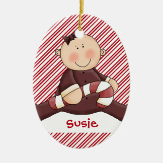 Baby First Christmas Girl Ceramic Ornament