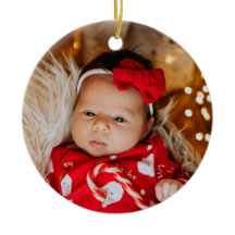 Baby First Christmas Keepsake Festive Photo