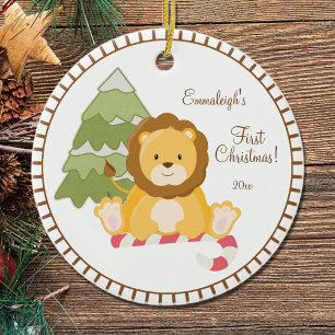 Baby First Christmas « Lion Ceramic Ornament