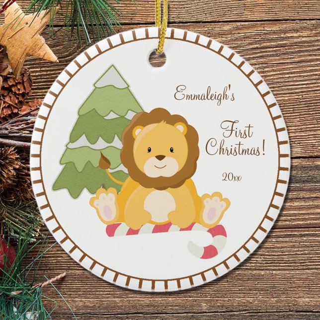 Baby First Christmas « Lion Ceramic Ornament (Creator Uploaded)