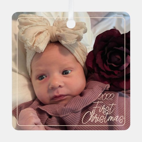 Baby First Christmas Metal Ornament