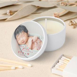 Baby First Christmas  Mini Candle Favors