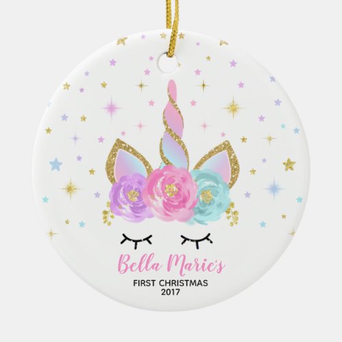 Baby First Christmas Ornament Unicorn Ornament