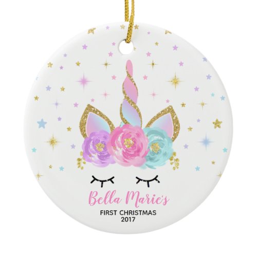 Baby First Christmas Ornament Unicorn Ornament