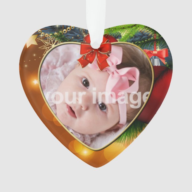 Baby First Christmas - Personalized Photo Ornament (Front)