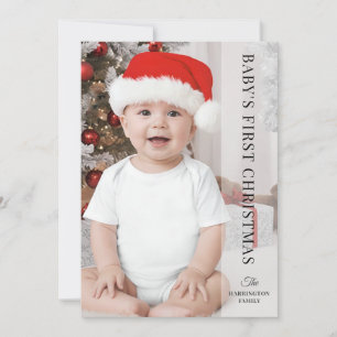 Baby First Christmas Photo Holiday Card