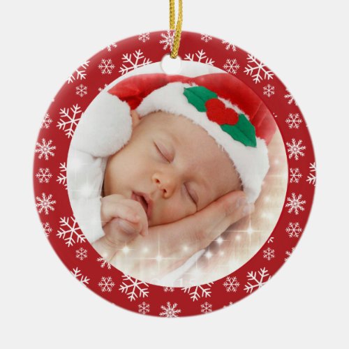 Baby First Christmas snowflakes ornament
