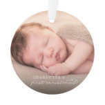 Baby First Christmas Snowflakes Stylish Chic Photo Ornament Baby First Christmas Snowflakes Stylish Chic Photo Ornament