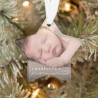Baby First Christmas Snowflakes Stylish Chic Photo