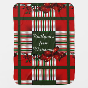 Baby First Christmas Stroller Blanket