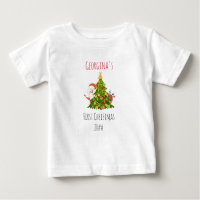 Baby First Christmas Tree Personalized Santa